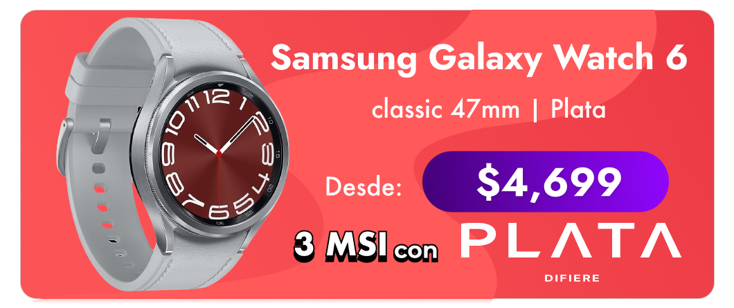 Samsung Galaxy Watch 6 classic 47mm Plata
