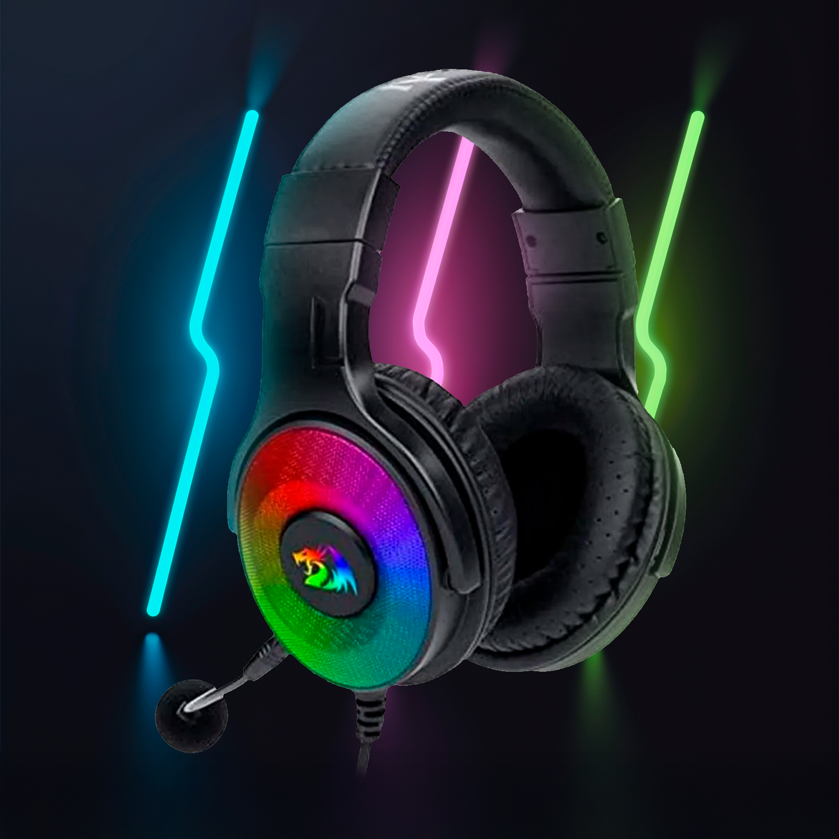 Redragon Pandora H350 RGB USB Audífonos Gamer Negro