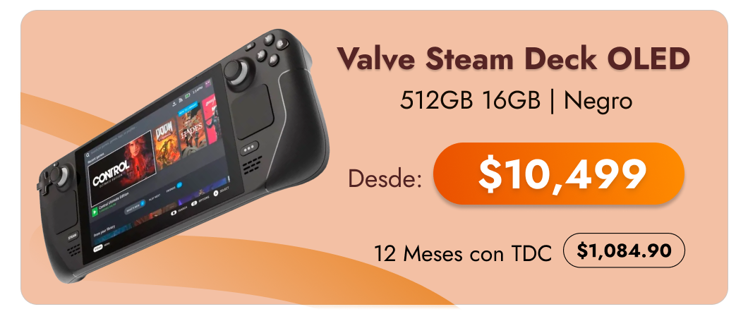 Valve Consola de Videojuegos Steam Deck OLED 512GB 16GB Negro