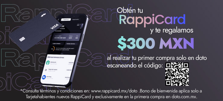 Obtén tu RappiCard y te regalamos $300 MXN