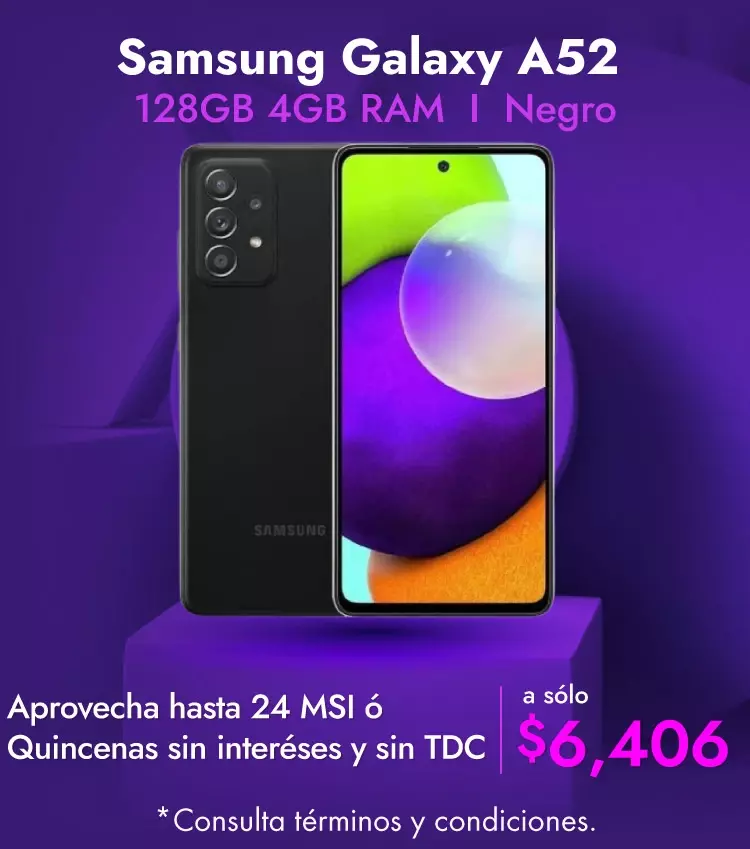 Samsung Galaxy A52 128GB 4GB Negro