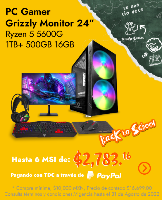 Grizzly Monitor 24" Kit gamer Ryzen 5