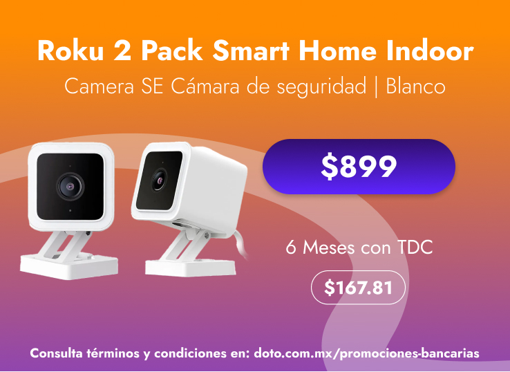 Roku 2 Pack Smart Home Indoor Camera SE Cámara de seguridad Blanco