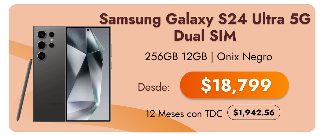 Samsung Galaxy S24 Ultra 5G Dual SIM 256GB 12GB Onix Negro